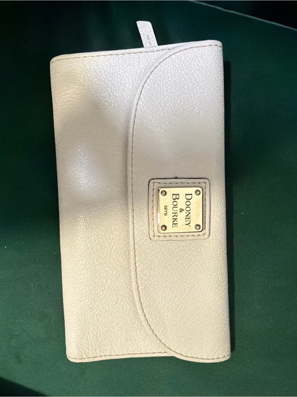 Dooney & Bourke Cream Leather Continental Card Holder
